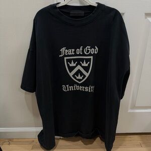 Fear of God Essentials Black Heavy Crewneck Tee (FW24) Men Size L